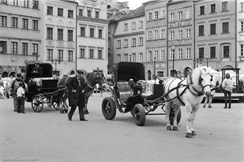 Horse-drawn Carriages - Old Town Market Square, Warsaw British Rail