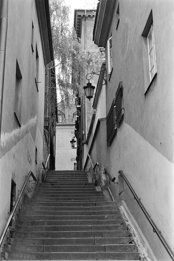 Stone Steps - Old Town Warsaw, Poland British Rail