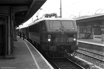 Ost-West Express Sleeper Train at Brussels South Station British Rail