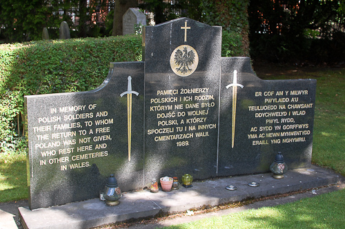Polish War Memorial Wrexham cemetery.