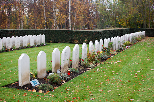 Polish war graves in Corstorphine Hill cemetery, Edinburgh.