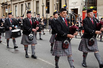 Isle of Cumbrae Royal British Legion Scotland Pipe  Band - Armed Forces Day Glasgow 2012
