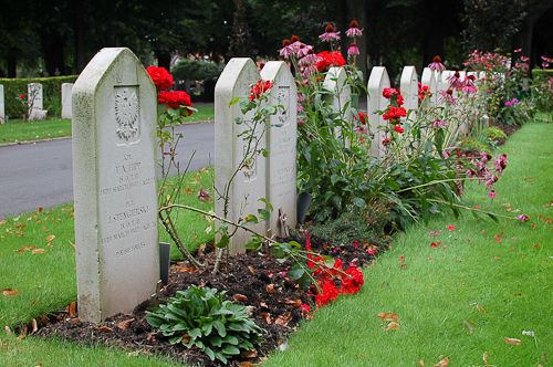 Polish war graves at Nuneaton cemetery.
