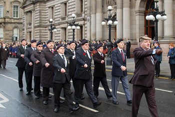 Veterans in George Square - Remembrance Sunday Glasgow 2012