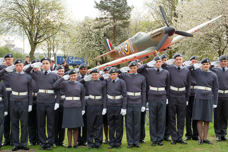 Air Training Corps Cadets Salute - Spitfire Memorial Grangemouth
