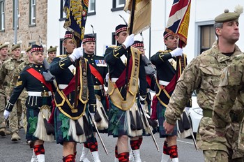 Colour Party of the Royal Highland Fusiliers - Freedom Parade Ayr 2013