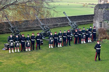 105 Regiment Artillery (212 Battery) and OTC - 21 Gun Salute at Stirling Castle