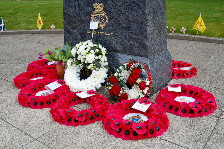 Wreaths - Veterans Memorial Monument, Glasgow 2015