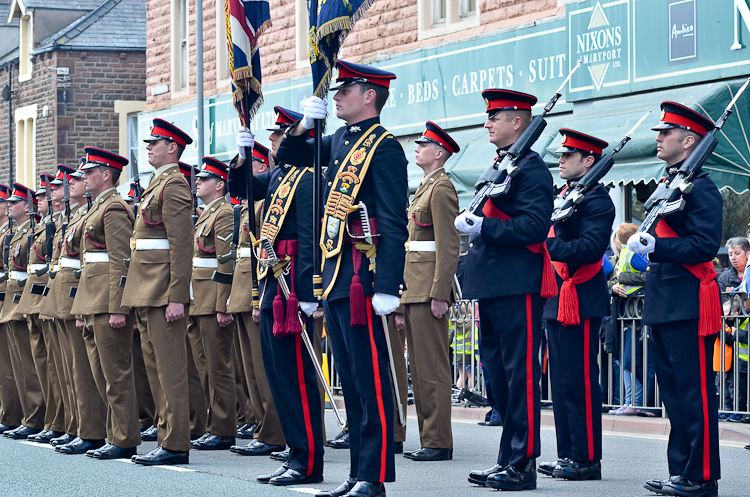 Colour Party Duke of Lancaster's Regiment Maryport 2015