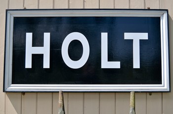 Holt Station Sign - North Norfolk Railway