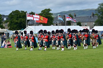 Beating Retreat Band of the Royal Regiment of Scotland - Armed Forces Day 2015 Stirling