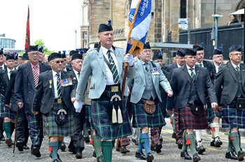 Veterans Parade on Armed Forces Day 2015 Edinburgh