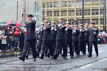 HMS DALRIADA Naval Reserve - Remembrance Sunday Glasgow 2015