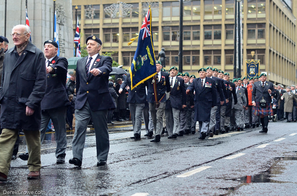 City of Glasgow Royal Marines Veterans - Remembrance Sunday Glasgow 2015