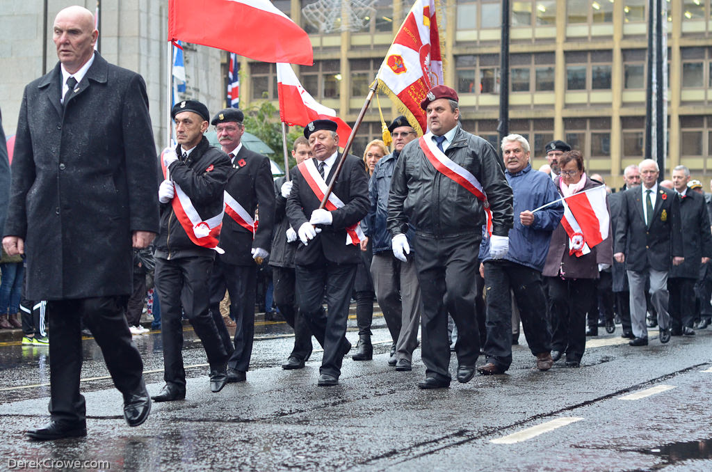 Polish Combatants Memorial Group - Remembrance Sunday Glasgow 2015