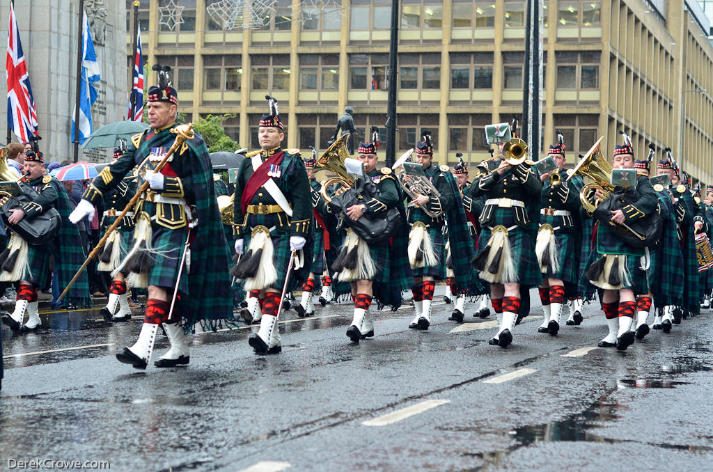 Lowland Band, Royal Regiment of Scotland - Remembrance Sunday Glasgow 2015