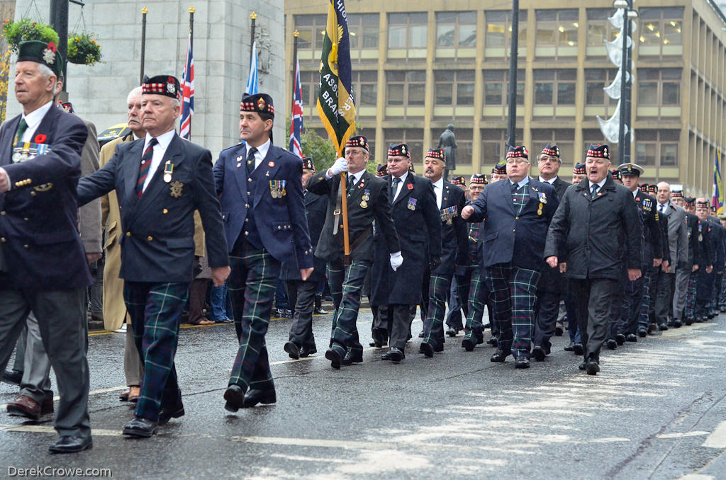 Royal Highland Fusiliers Veterans - Remembrance Sunday Glasgow 2016