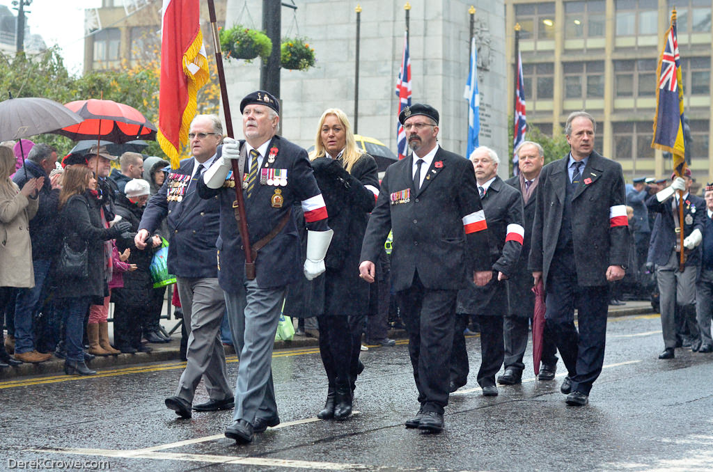 Polish Combatants Memorial Group - Remembrance Sunday Glasgow 2016
