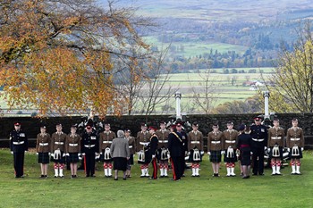 Marjory McLachlan Lord Lieutenant Stirling & Falkirk - 21 Gun Salute Stirling Castle 2016