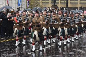 52nd Lowland 6th Battalion (6 SCOTS) Royal Regiment of Scotland - Remembrance Sunday (Armistice Day) Glasgow 2018