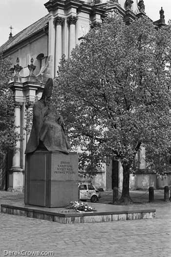 Cardinal Stefan Wyszyński Statue - Warsaw, Poland British Rail