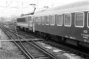 Ost-West Express Train Departure from Brussels Midi 1995 British Rail