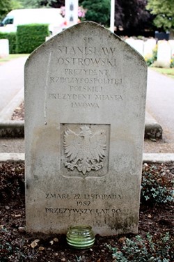 Stanislaw Ostrowski, Polish President-in-Exile, Grave at Newark