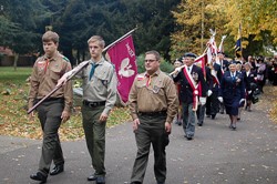 Polish Scouts - All Souls Parade, Newark Cemetery