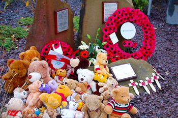 Teddy Bears, Polish War Memorial, Edinburgh, Scotland