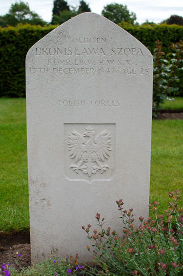 Bronislawa Szopa Polish War Grave