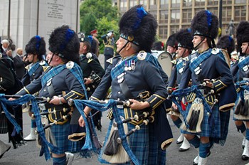 Pipe Band on Armed Forces Day 2011 Glasgow
