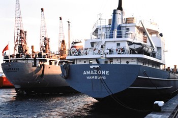 KOLYMALES Soviet Freighter and AMAZONE ship - Grangemouth Docks