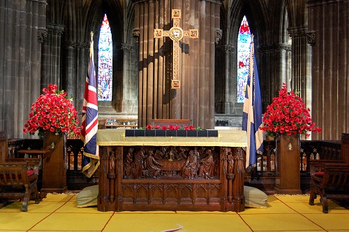 Glasgow Cathedral (Scotland) on Remembrance Sunday